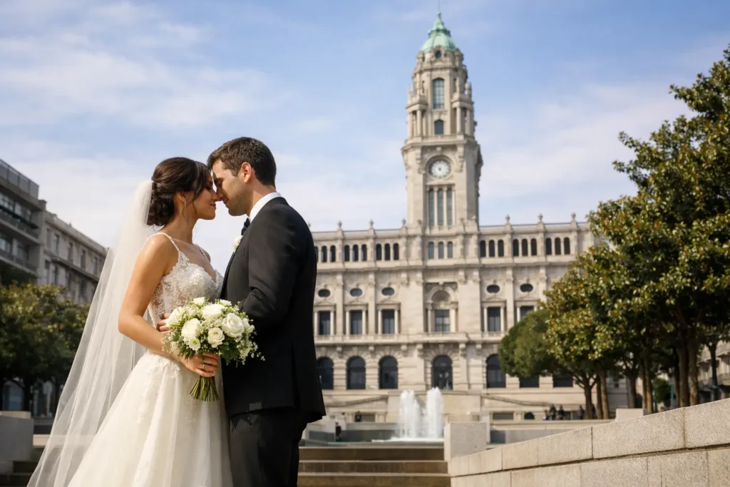 Porto City Hall Wedding for an Intimate Elopement
