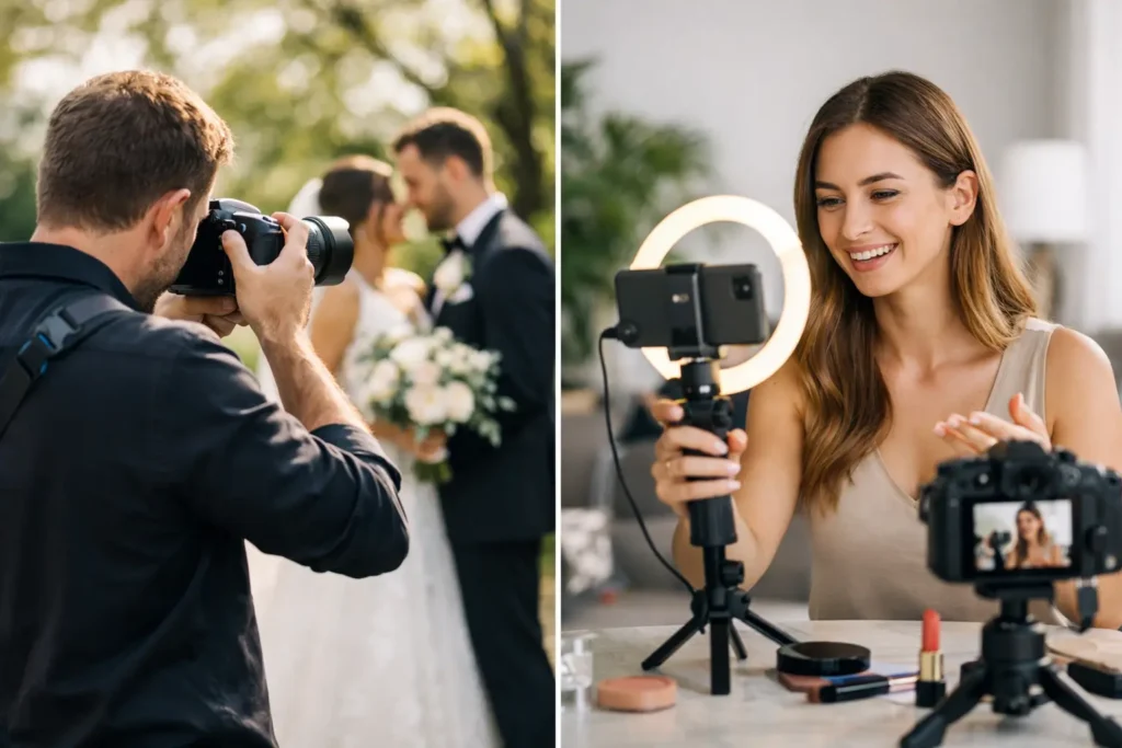 Wedding Photographer Versus Content Creator Explained